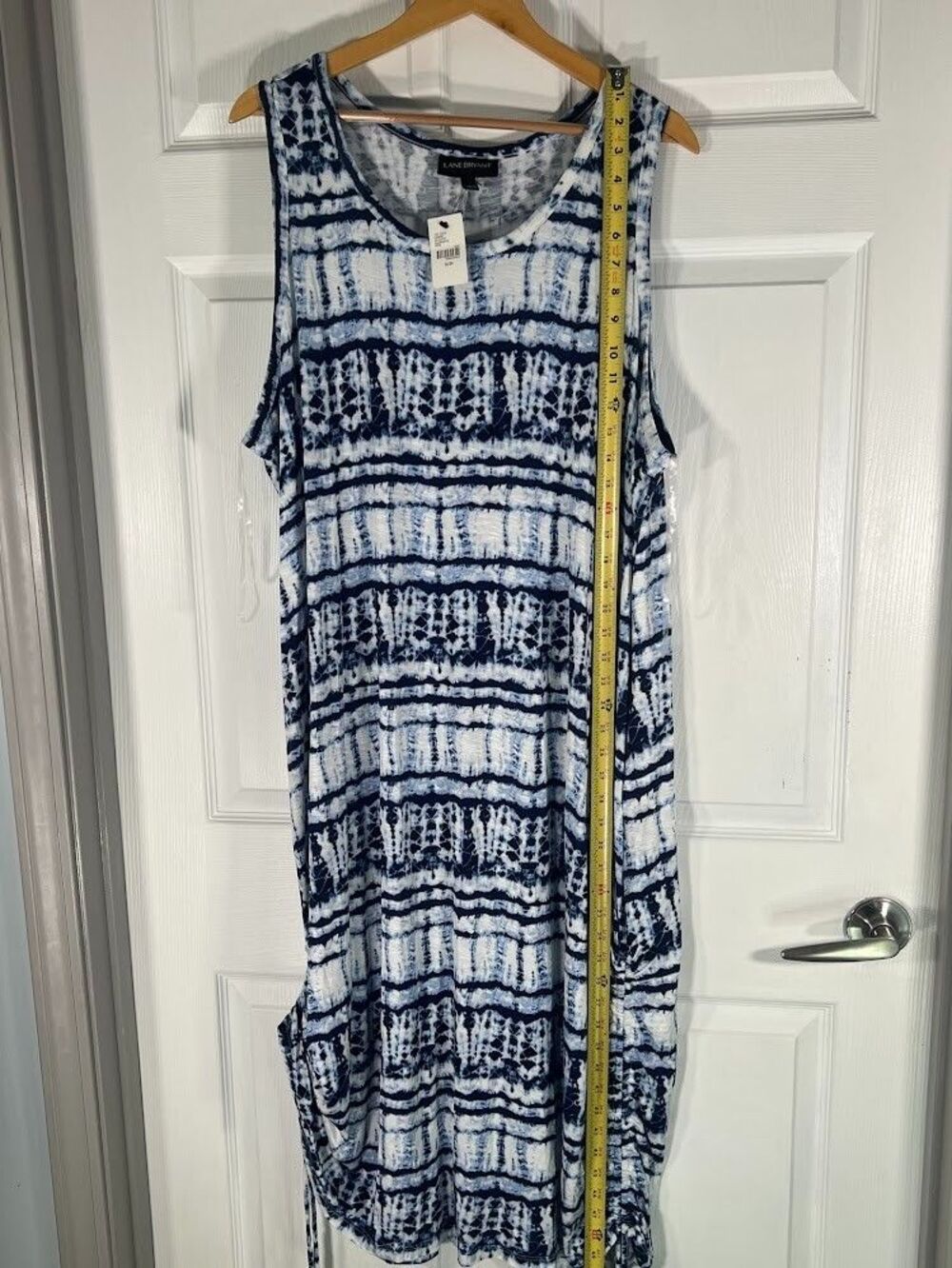 Lane Bryant Tank Maxi Boho Stretch Summer Dress Blue w/Pockets Size 22/24 NWT - Picture 5 of 16